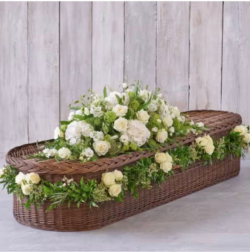 Large Casket Spray with Garland
