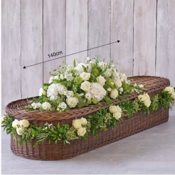 Large Casket Spray with Garland