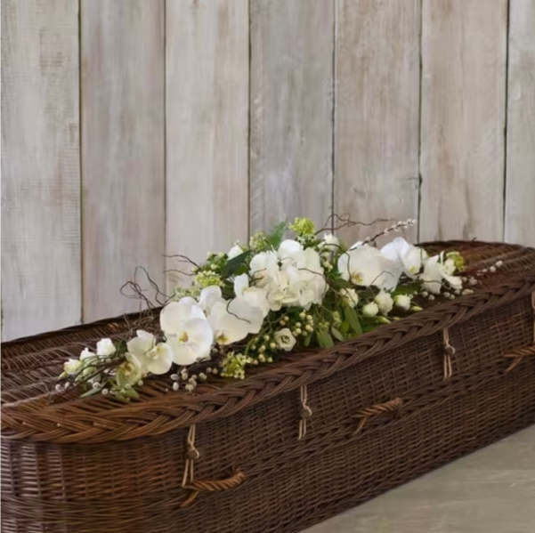 White Casket Spray